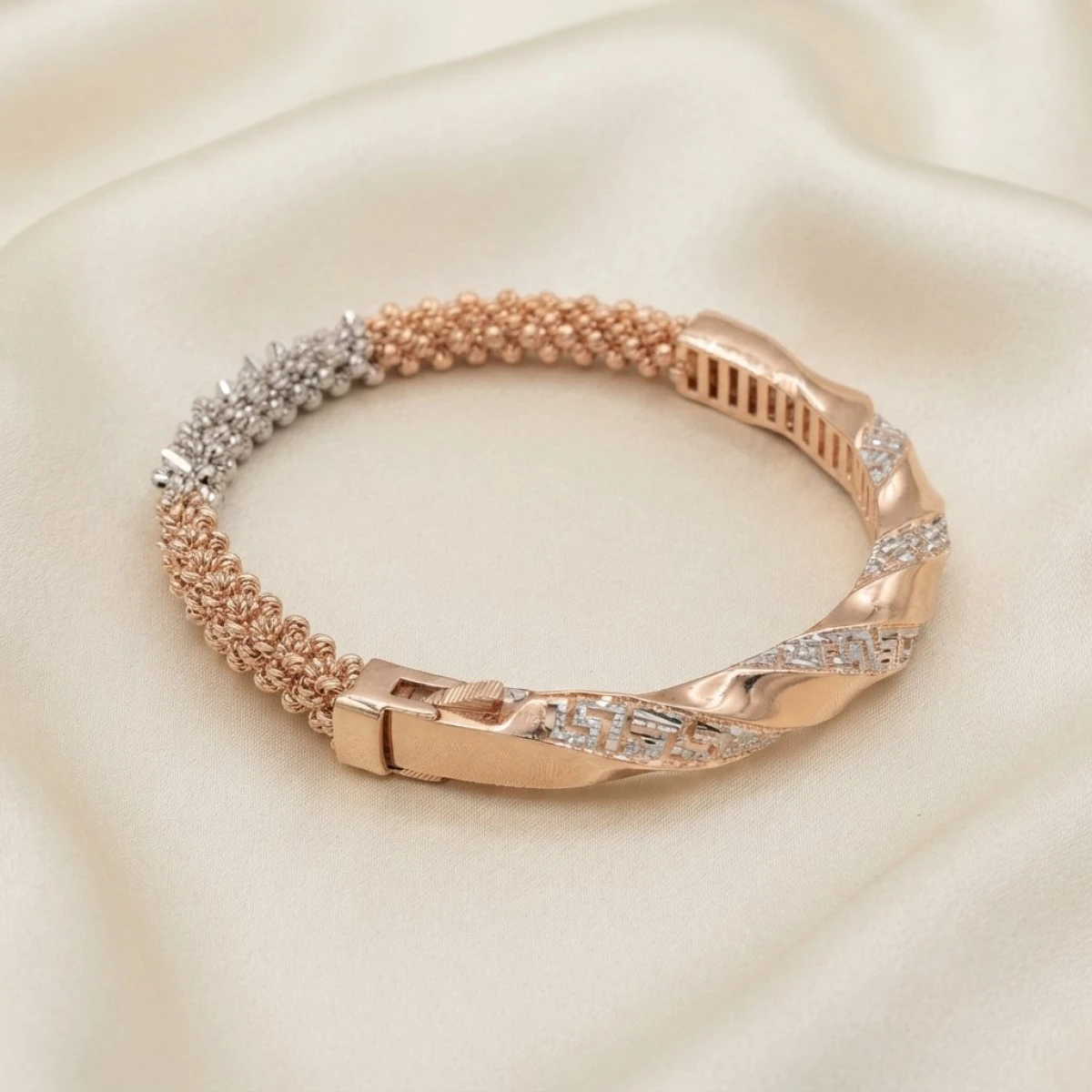 Rose Gold Finish Women’s Designer Kada Bangle