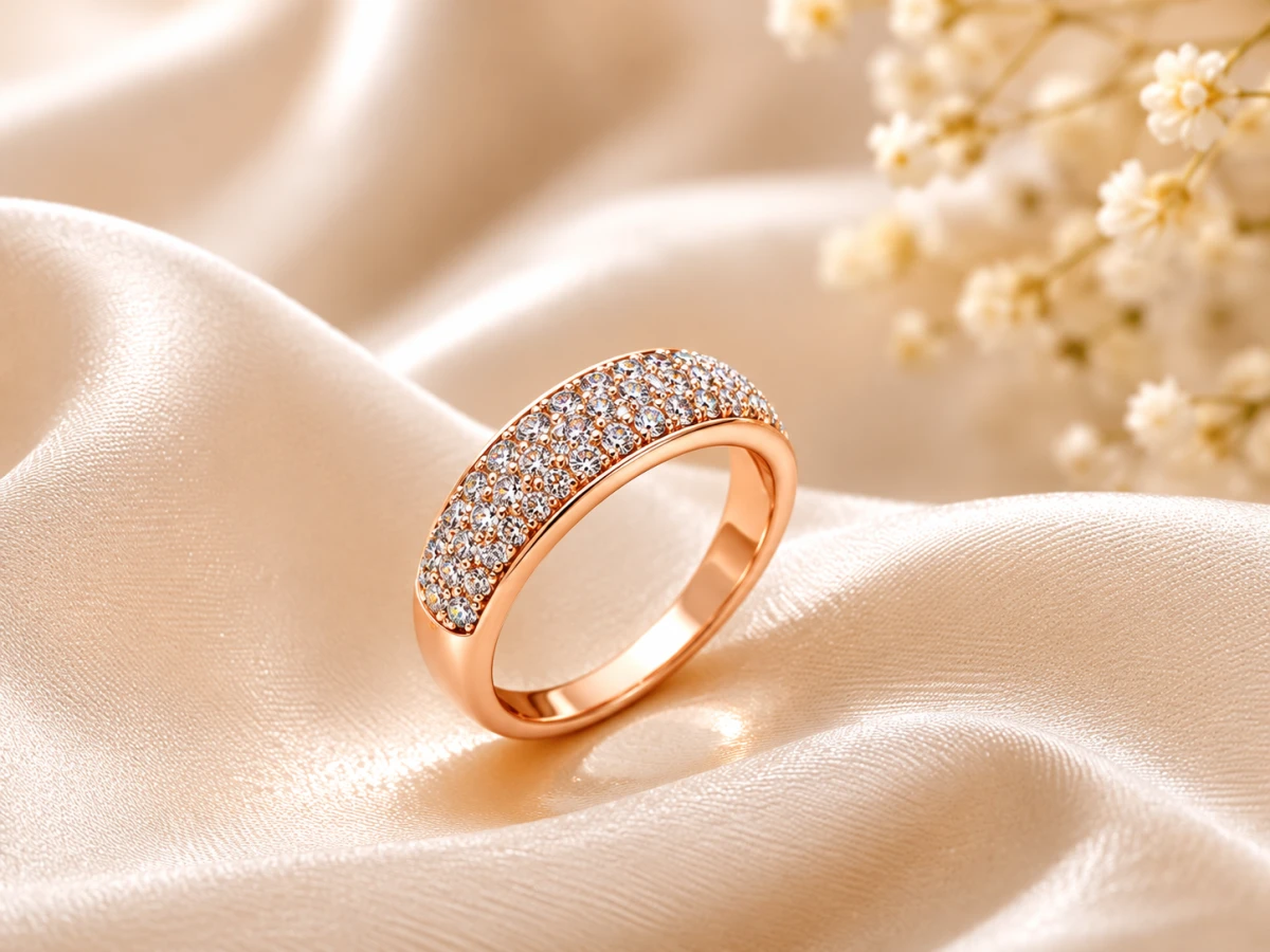 Rose Gold Women’s Diamond Pavé Ring