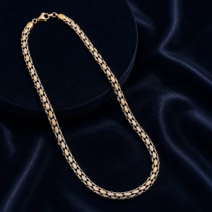 Gold Men’s Leaf Link Chain Main View
