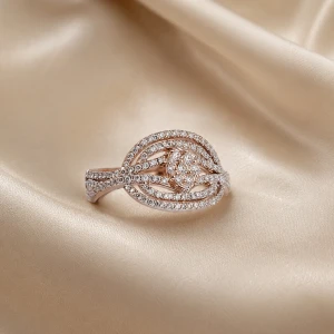 Resplendent Floating Halo Diamond Ring Gallery View