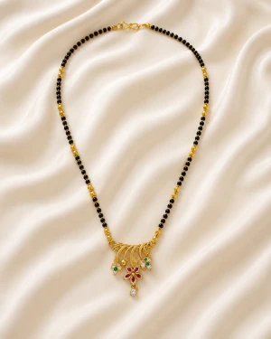 Gold Women’s Floral Designer Mangalsutra Main View