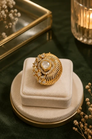 Noble Gold Heart Ring Main View