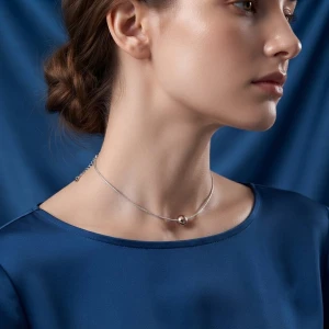 Minimalist Silver Bead Choker Main View