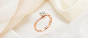 Elegant Rose Gold Diamond Ring Main View