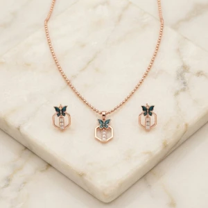 Silver Butterfly Charm Half Set Main View