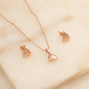 Silver Triangle Pendant Half Set Main View