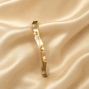 Elegant Gold Women’s Two-Tone Designer Bangle Main View