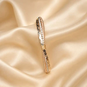 Elegant Gold Women’s Dual-Tone Designer Bangle Main View