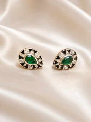 Vintage Silver Hoops Main View
