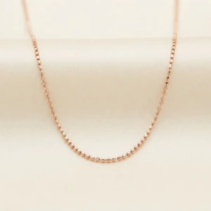 Delicate Beaded Rose Gold Chain Main View