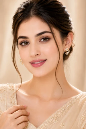 Diamond Women’s Elegant Curved Hoop Earrings Gallery View