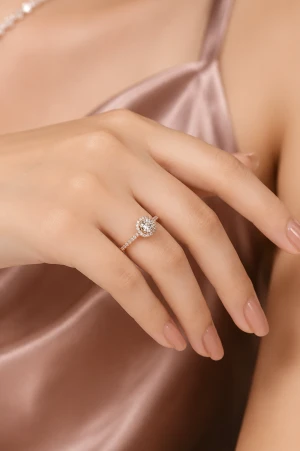 Divine Crown Solitaire Diamond Ring Main View