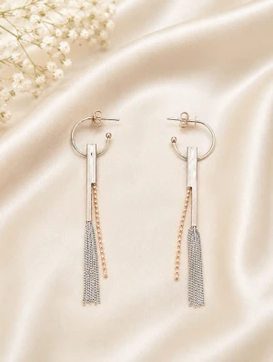 Exquisite Silver Drop Earrings Main View