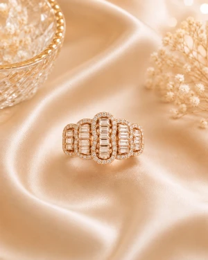 Rose Gold Women’s Statement Ring Main View