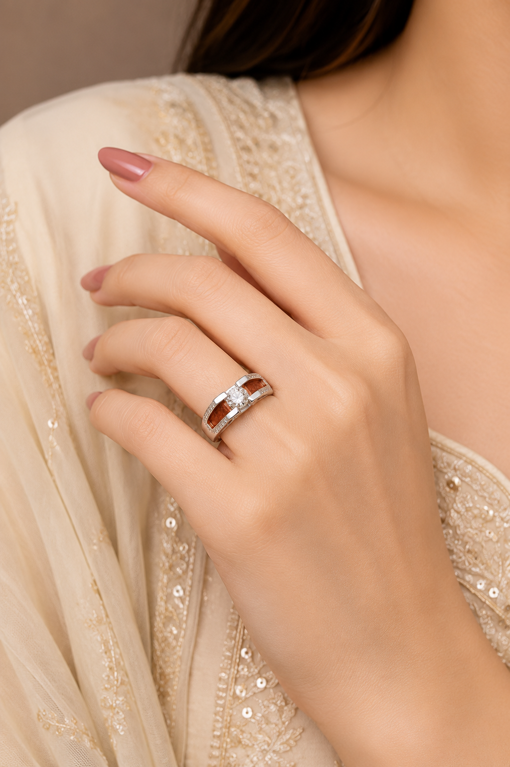 Artisan Interwoven Pavé Diamond Wave Ring