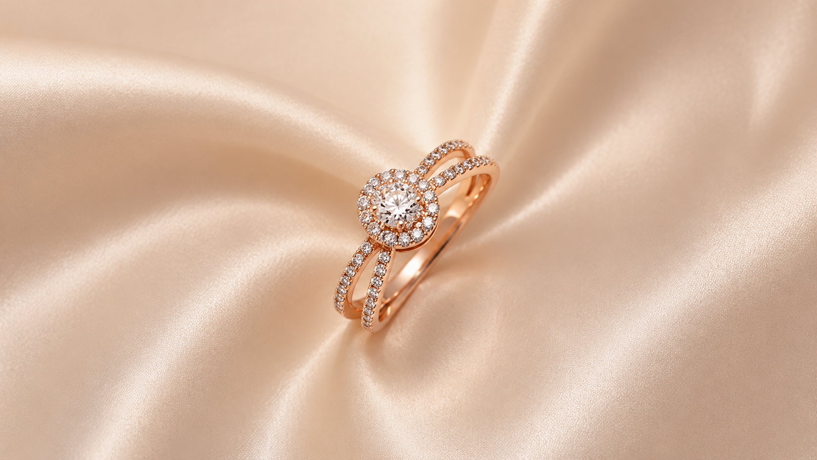 Celestial Three-Stone Diamond Ring Gallery View