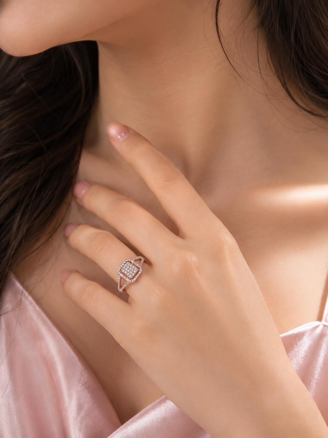 Starlight Twisted Pavé Diamond Band
