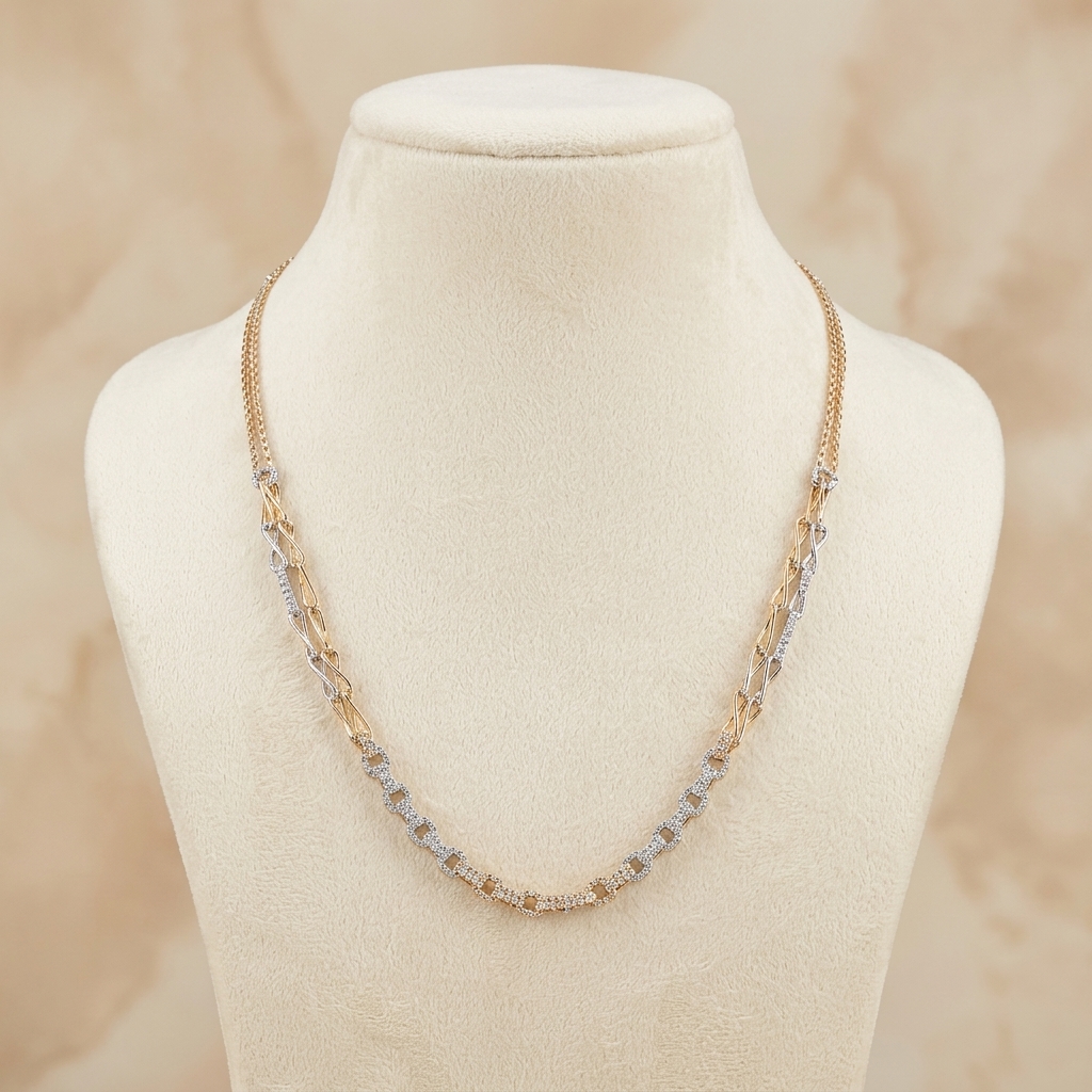 Timeless Gold Interlocking Geometric Chain