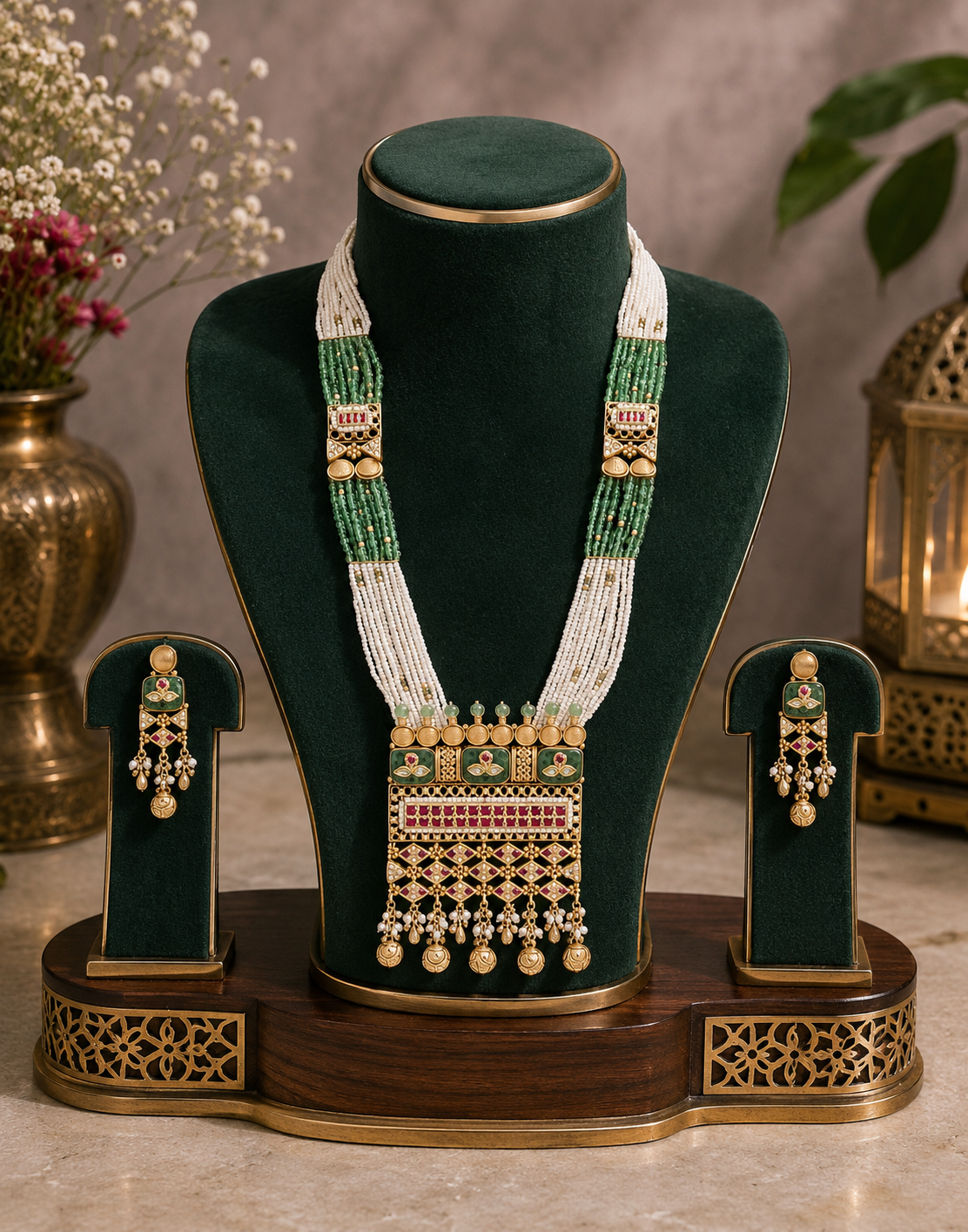 Graceful Gold Matching Earrings Set