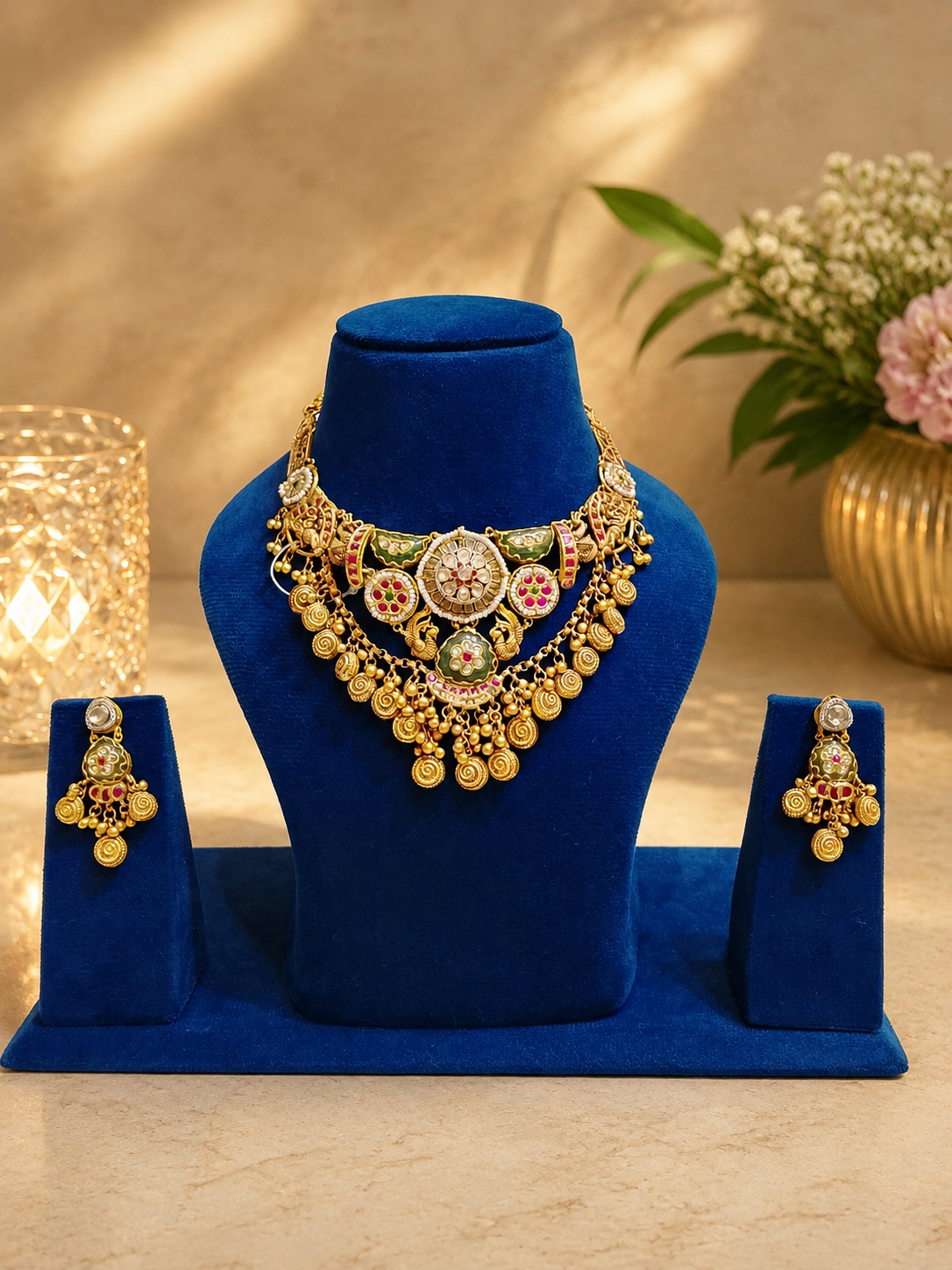 Splendid Gold Pendant Set