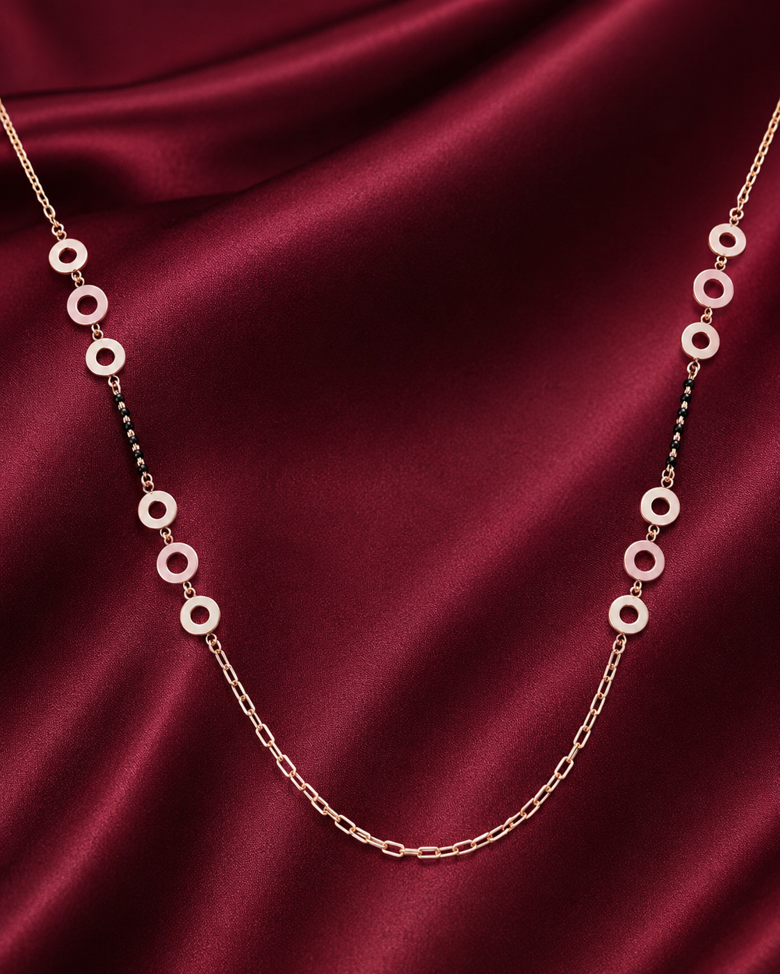 Elegant Gold Women’s Mangalsutra with Circular Motifs