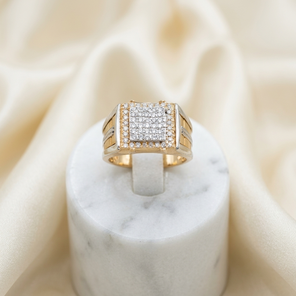 Elegance Gold Cluster Ring