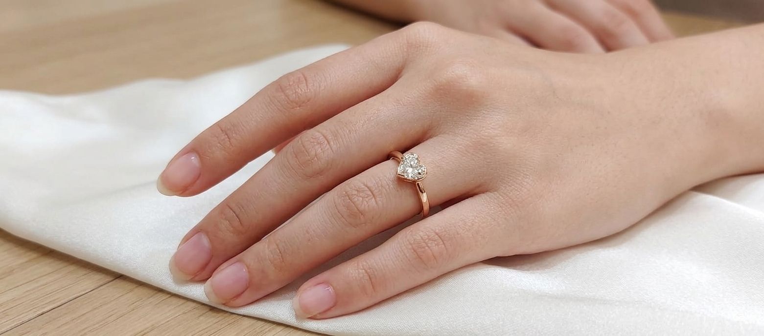 Magnificent Heart Cut Solitaire Diamond Ring